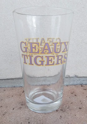 LSU Tigers 16OZ Letterman Pint Glass -