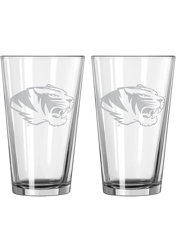 Missouri Tigers 16OZ Etch Pint Glass - White