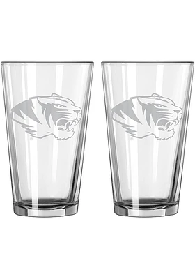 Missouri Tigers 16OZ Etch Pint Glass - White