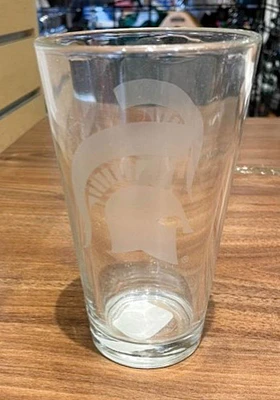 Michigan State Spartans 16OZ Etch Pint Glass -