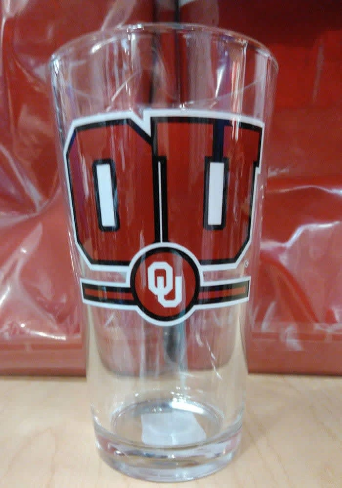 Oklahoma Sooners 16OZ Letterman Pint Glass -