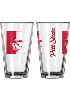 Pitt State Gorillas 16OZ Gameday Pint Glass - Red