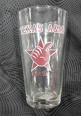 Texas A&M Aggies 16OZ Gig Em Pint Glass