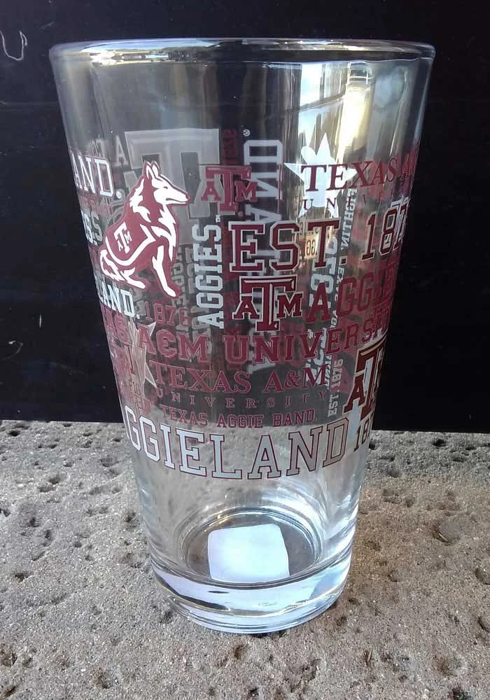 Texas A&M Aggies 16OZ Spirit Pint Glass -