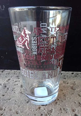 Texas A&M Aggies 16OZ Spirit Pint Glass -
