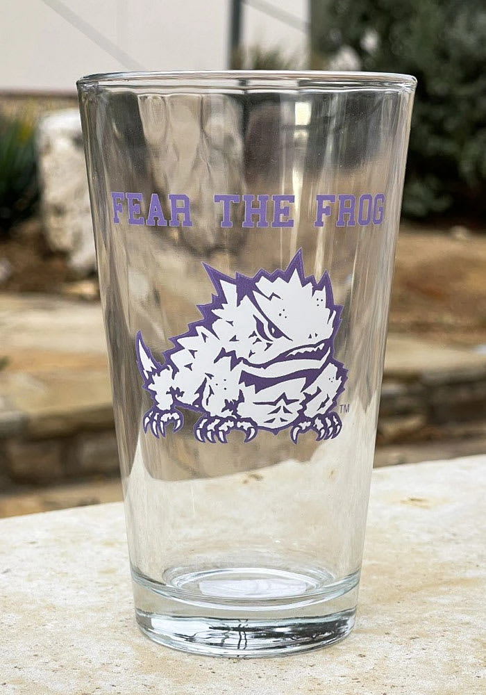 TCU Horned Frogs 16OZ Fear the Frog Pint Glass -