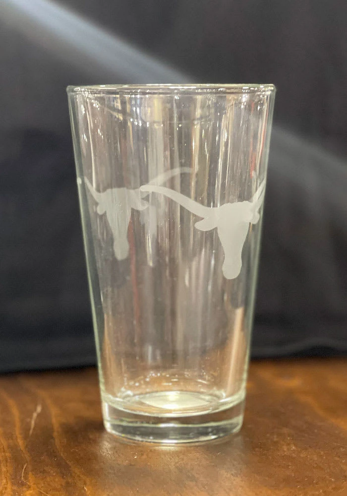 Texas Longhorns 16OZ Etch Pint Glass -