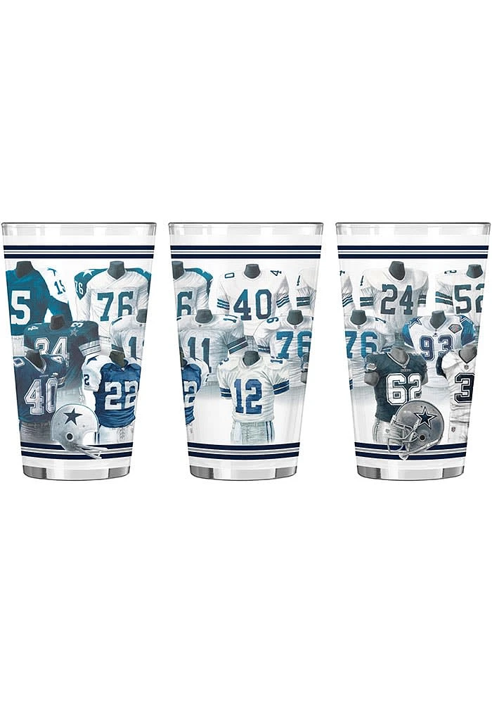 Dallas Cowboys 16OZ Legacy Pint Glass - Navy Blue