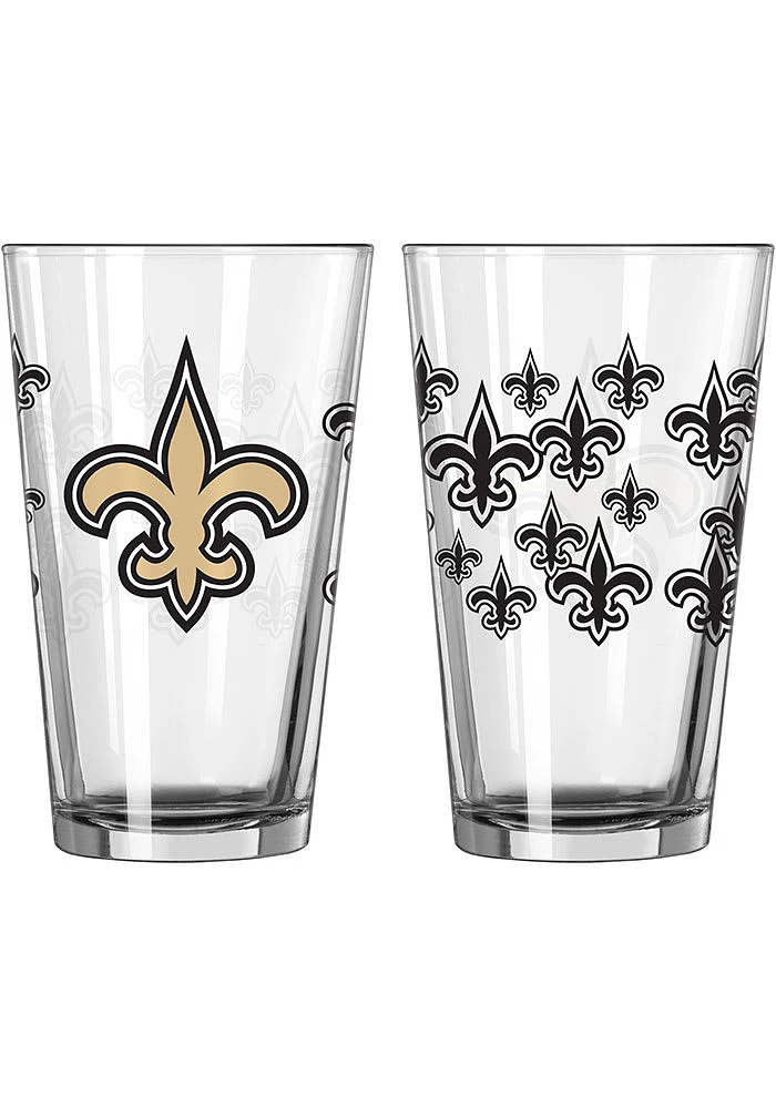 New Orleans Saints 16OZ Scatter Pint Glass - Black