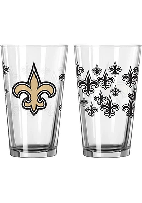 New Orleans Saints 16OZ Scatter Pint Glass - Black