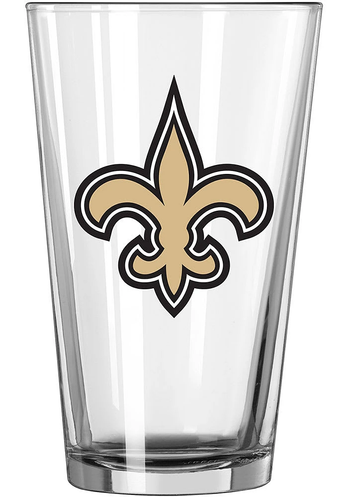 New Orleans Saints 16OZ Letterman Pint Glass - Gold