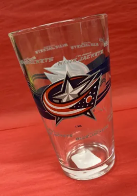 Columbus Blue Jackets 16OZ Satin Etch Pint Glass