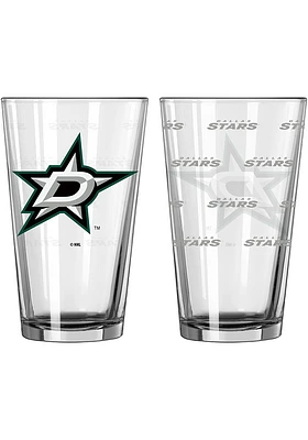 Dallas Stars 16OZ Satin Etch Pint Glass - Green