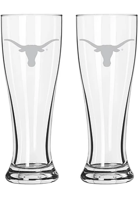 Texas Longhorns 16OZ Pilsner Glass - White