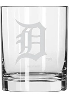 Detroit Tigers 14OZ Etch Rock Glass - White