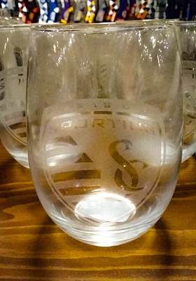 Sporting Kansas City 14OZ Satin Etch Rock Glass -