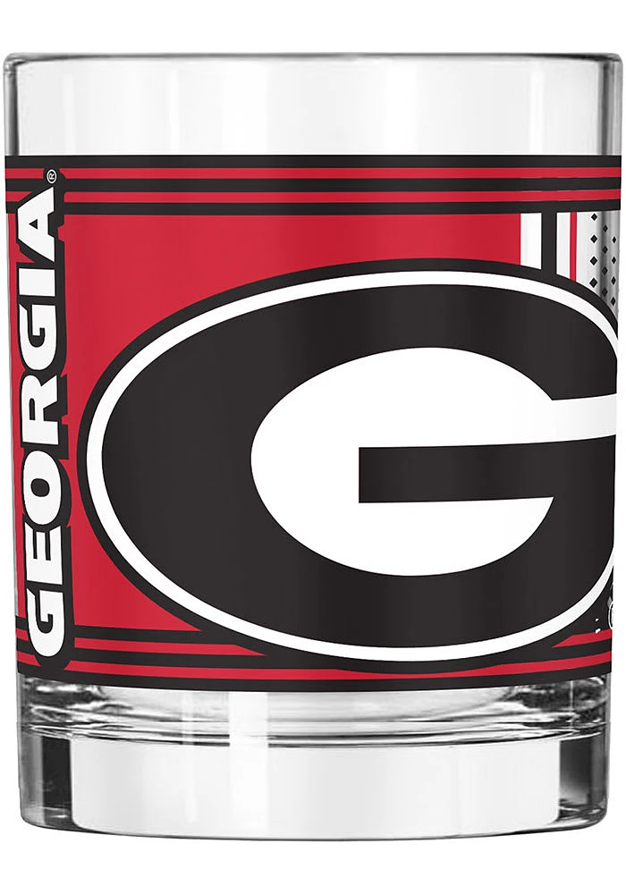 Georgia Bulldogs 14OZ Hero Rock Glass - Red