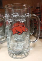 Arkansas Razorbacks 16OZ Satin Etch Tankard Stein - Red