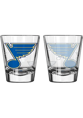 St Louis Blues 2OZ Satin Etch Shot Glass