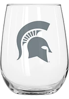 Michigan State Spartans 16OZ Frost Curved Stemless Wine Glass - Green