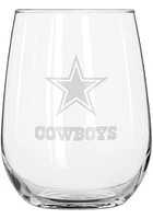 Dallas Cowboys 16OZ Frost Curved Stemless Wine Glass - White
