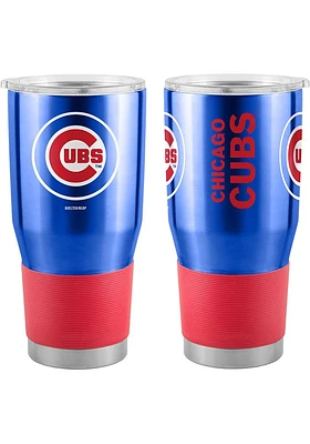 Logo Brands Chicago Cubs 30oz Blue Grip Stainless Steel Tumbler - Blue