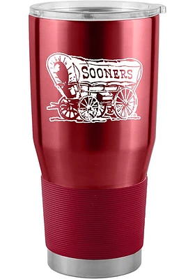 Logo Brands Oklahoma Sooners 30oz Sooner Wagon Stainless Steel Tumbler - Maroon