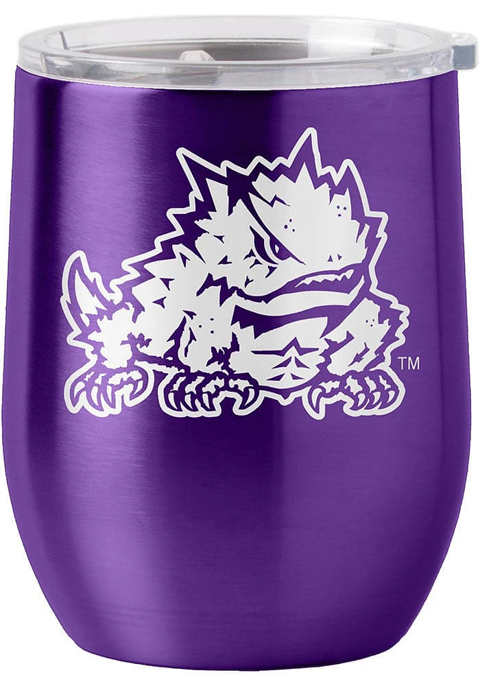TCU Horned Frogs 16oz Gameday Curved Stainless Steel Stemless - Purple