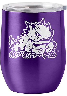 TCU Horned Frogs 16oz Gameday Curved Stainless Steel Stemless - Purple