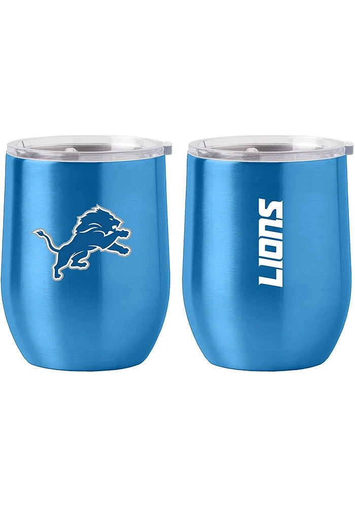 Detroit Lions 16oz Gameday Curved Stainless Steel Stemless - Blue