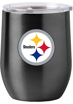 Pittsburgh Steelers 16oz Gameday Curved Stainless Steel Stemless - Black