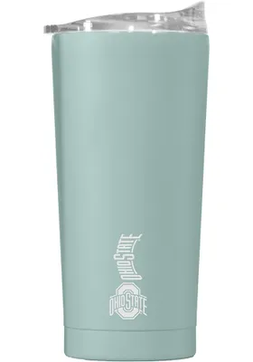 Logo Brands Ohio State Buckeyes 20OZ Powder Coat Stainless Steel Tumbler - Light Blue