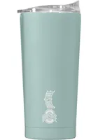 Logo Brands Ohio State Buckeyes 20OZ Powder Coat Stainless Steel Tumbler - Light Blue