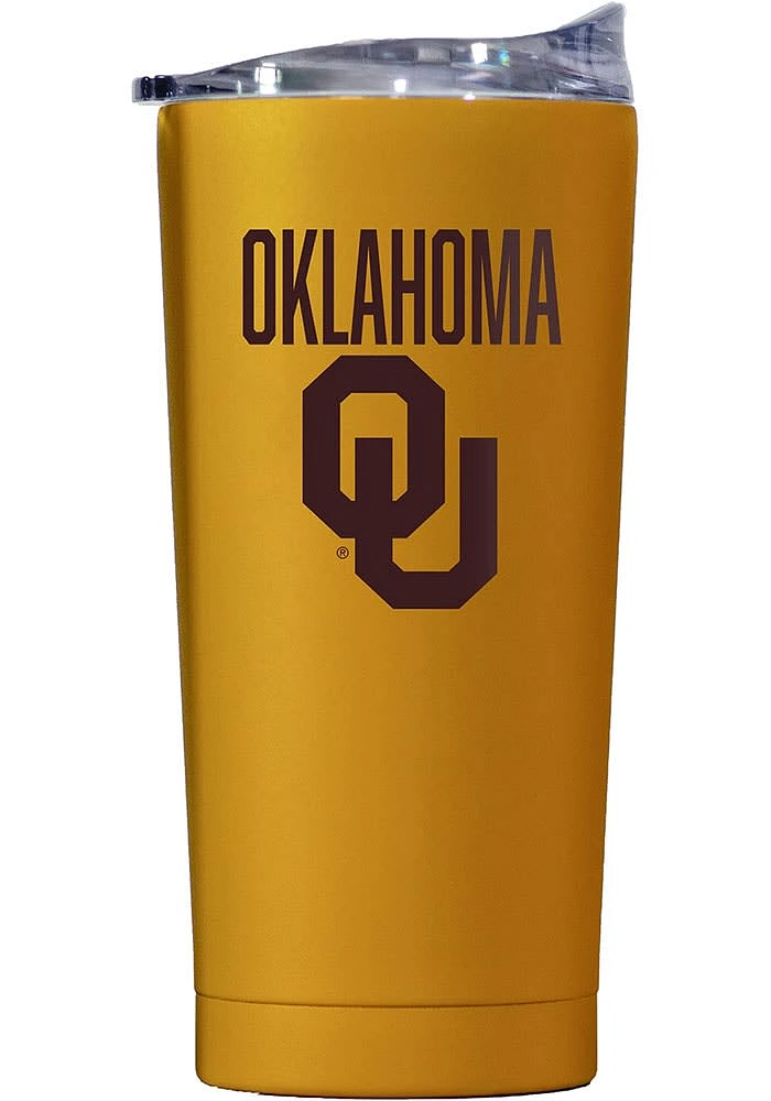 Logo Brands Oklahoma Sooners 20OZ Powder Coat Stainless Steel Tumbler