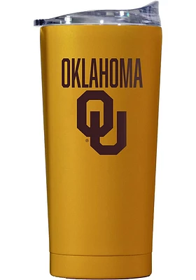 Logo Brands Oklahoma Sooners 20OZ Powder Coat Stainless Steel Tumbler