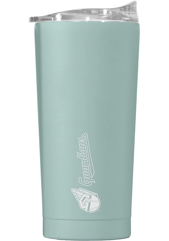 Logo Brands Cleveland Guardians 20OZ Powder Coat Stainless Steel Tumbler - Light Blue
