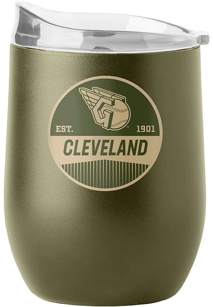 Cleveland Guardians 16OZ Powder Coat Stainless Steel Stemless