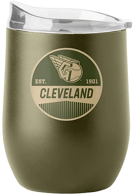 Cleveland Guardians 16OZ Powder Coat Stainless Steel Stemless
