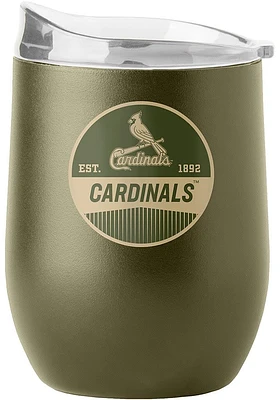 St Louis Cardinals 16OZ Powder Coat Stainless Steel Stemless