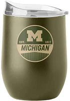 Michigan Wolverines 16OZ Powder Coat Stainless Steel Stemless