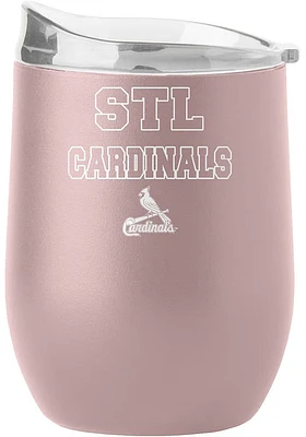 St Louis Cardinals 16 OZ Powder Coat Stainless Steel Stemless - Red