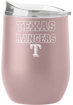Texas Rangers 16OZ Powder Coat Stainless Steel Stemless - Blue