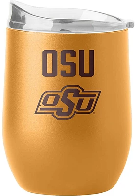 Oklahoma State Cowboys 16OZ Powder Coat Stainless Steel Stemless - Brown