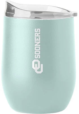 Oklahoma Sooners 16 OZ Powder Coat Stainless Steel Stemless - Red