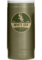 Logo Brands Chicago White Sox 12OZ Slim Can Powder Coat Stainless Steel Coolie