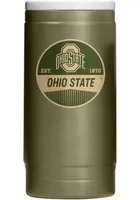 Logo Brands Ohio State Buckeyes 12OZ Slim Can Powder Coat Stainless Steel Coolie