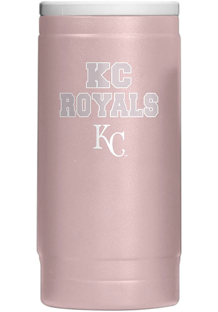 Logo Brands Kansas City Royals 12OZ. Slim Can Powder Coat Stainless Steel Coolie