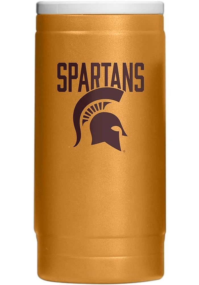 Logo Brands Michigan State Spartans 12OZ Slim Can Powder Coat Stainless Steel Coolie