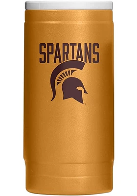 Logo Brands Michigan State Spartans 12OZ Slim Can Powder Coat Stainless Steel Coolie