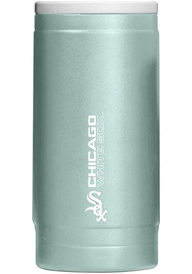 Logo Brands Chicago White Sox Wordmark 12OZ Slim Can Powder Coat Stainless Steel Coolie